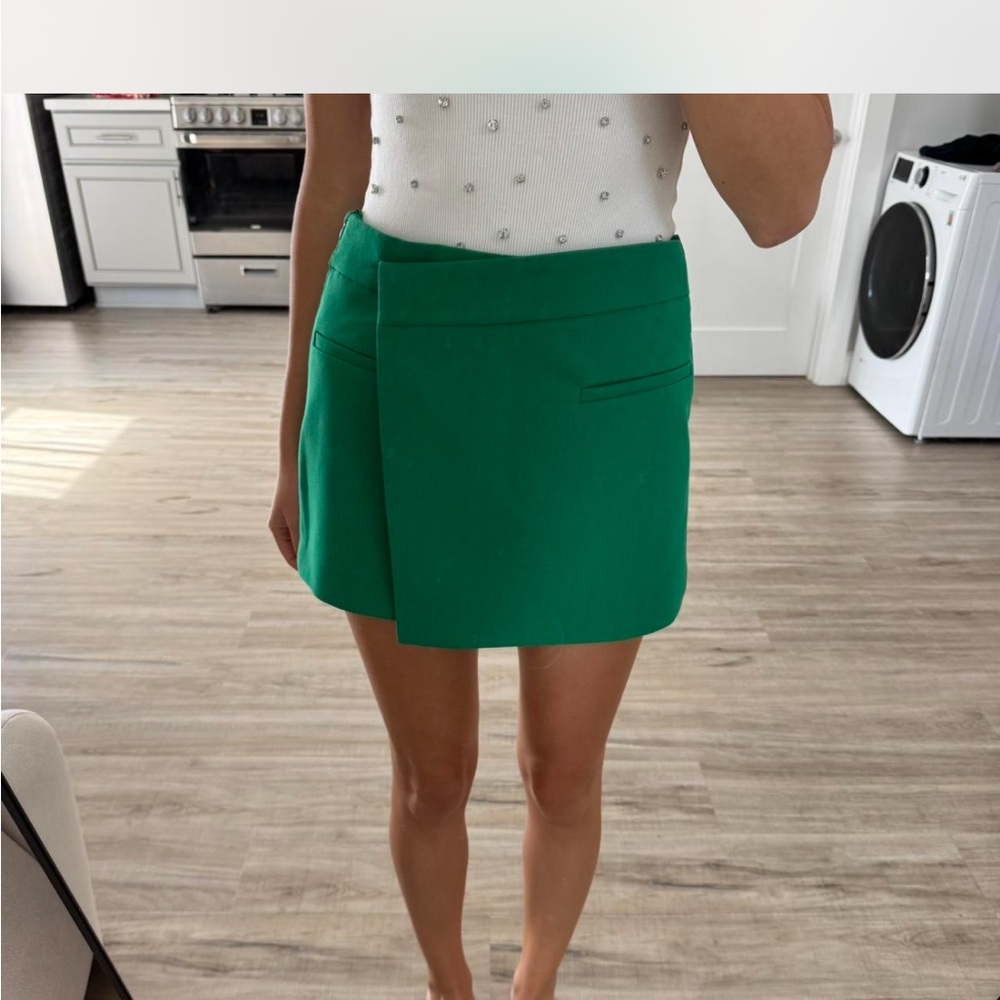 Zara Vibrant Green Mini Skirt